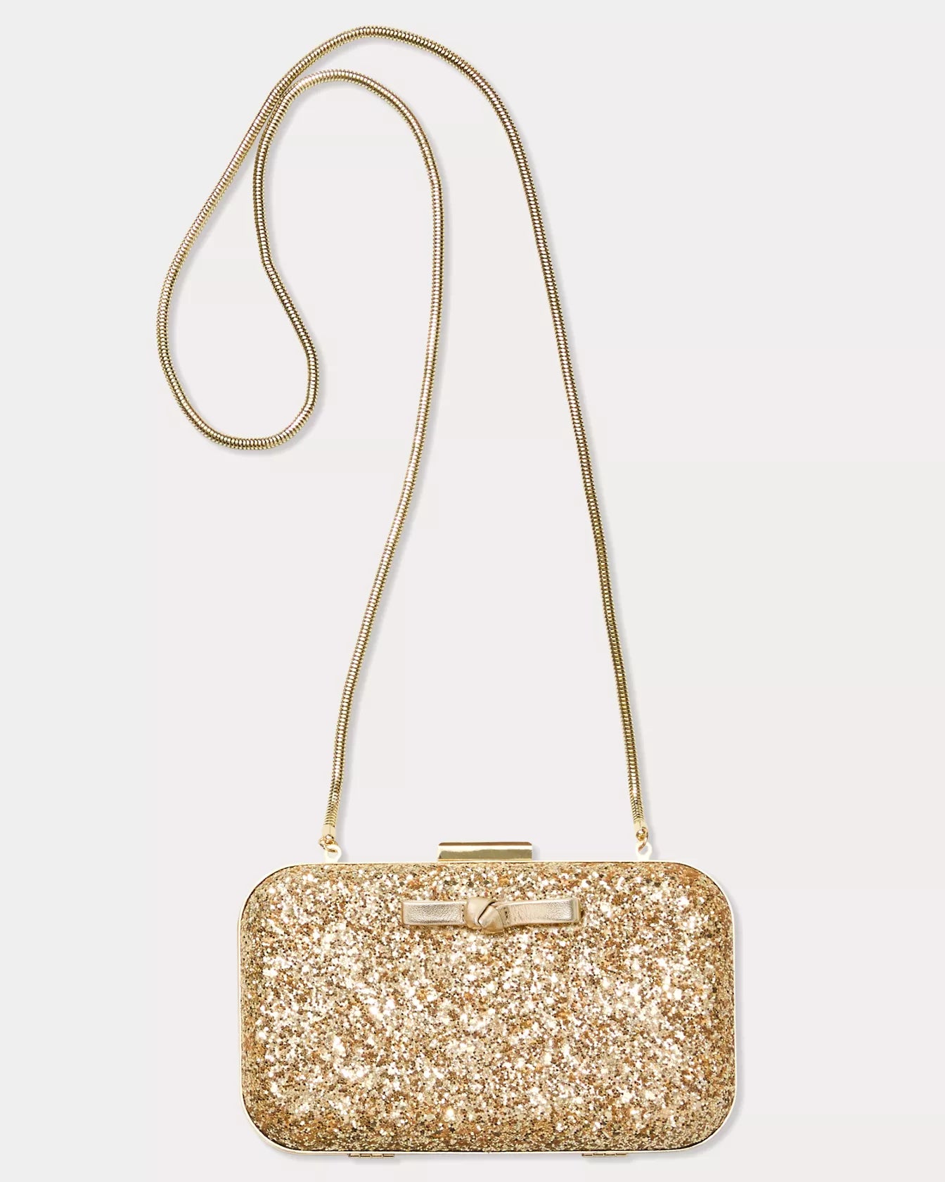 WANDA BOW GLITTER CLUTCH