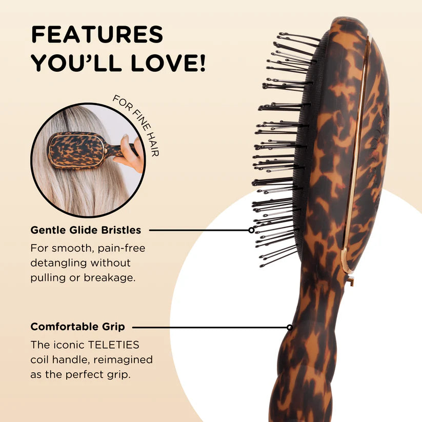 DETANGLER HAIR BRUSH FOR FINE HAIR - TORTOISE