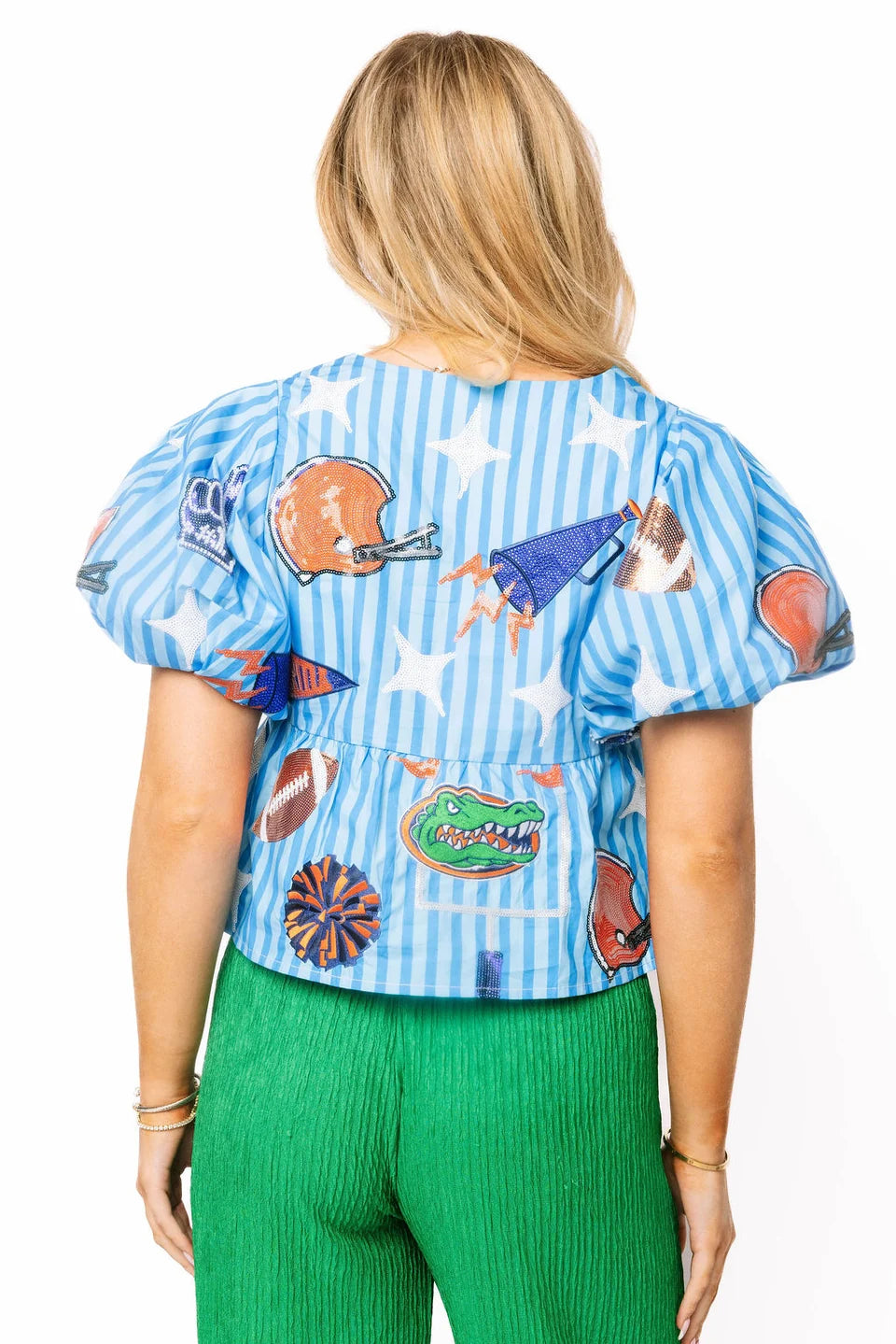 Florida Sparkle Gameday Ruffle Top