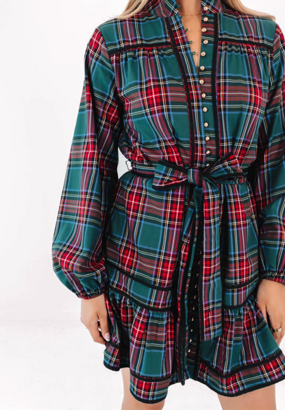 Zanna Long Sleeve Tie Dress