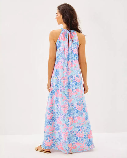 CLAIRABEL SILK MAXI DRESS