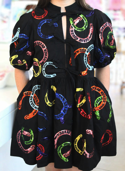 Horse Shoe Tie Dress