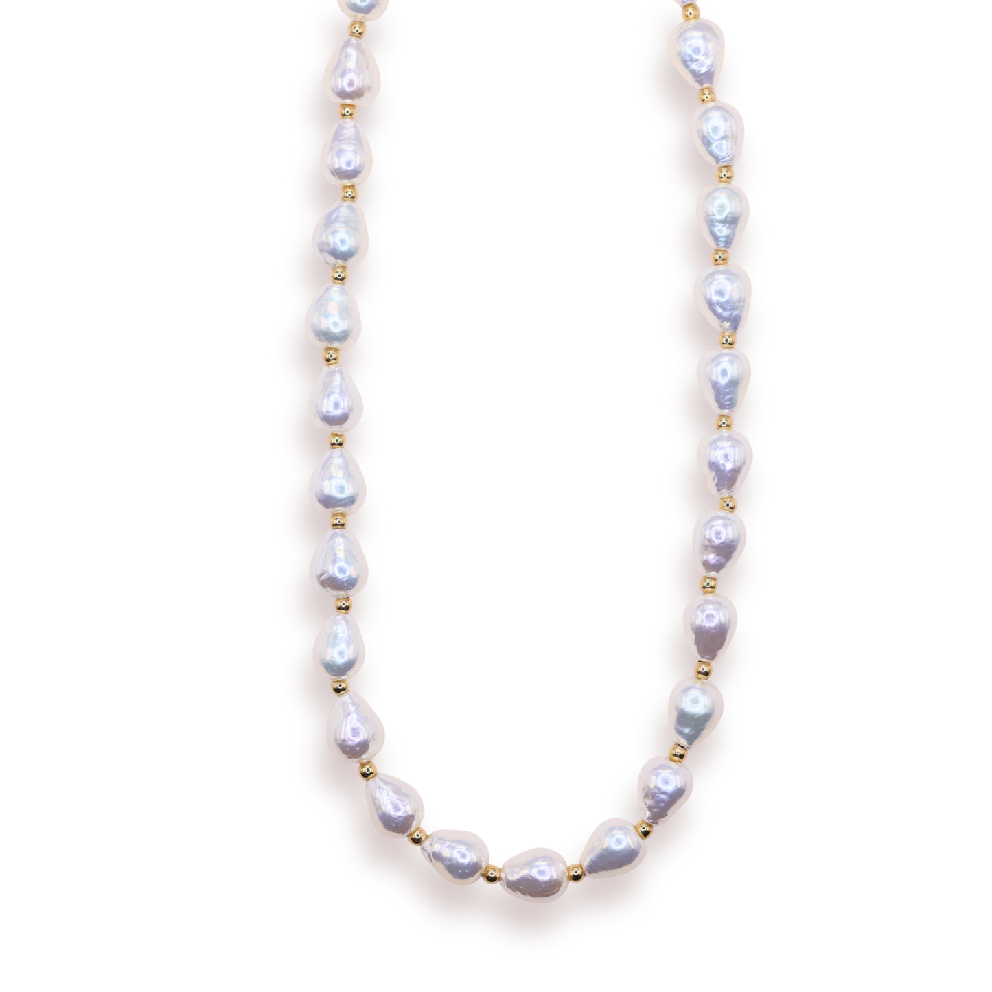 Saylor Pearl Necklace in Gold