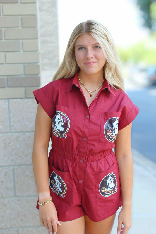 Licensed FSU Mascot Pocket Romper