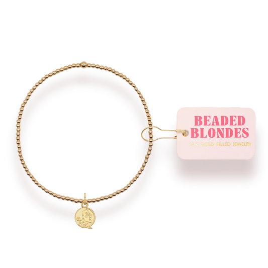 Florida State Logo Charm Bracelet On Gold
