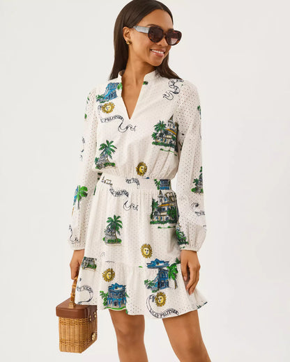 AXTON EYELET DRESS