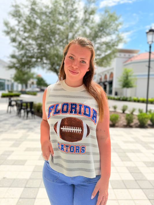 Florida Sequin Football Tank