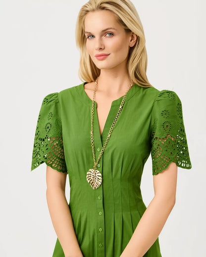 HIDE AND LEAF NECKLACE