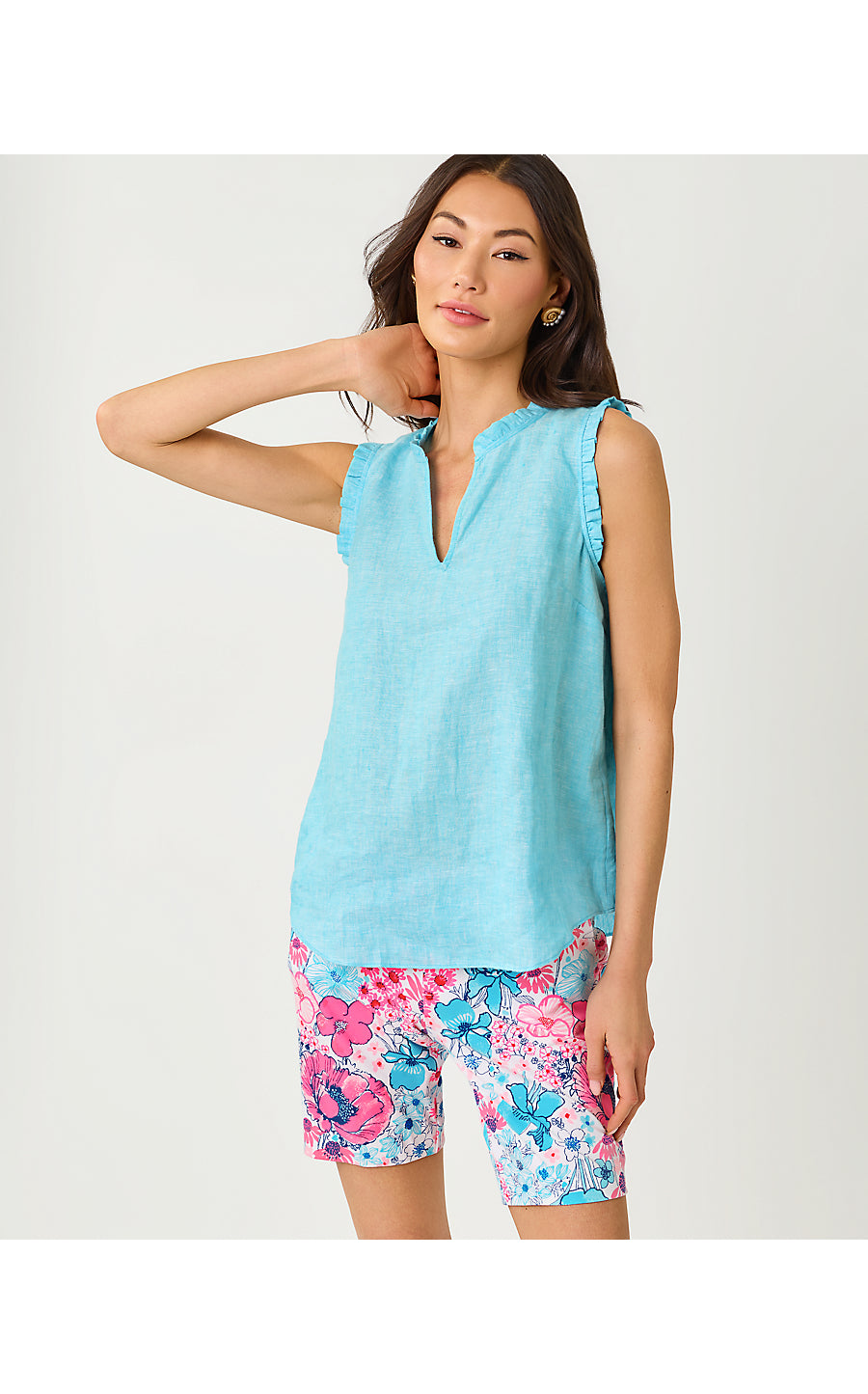 KAVALLA SLEEVELESS RUFFLE