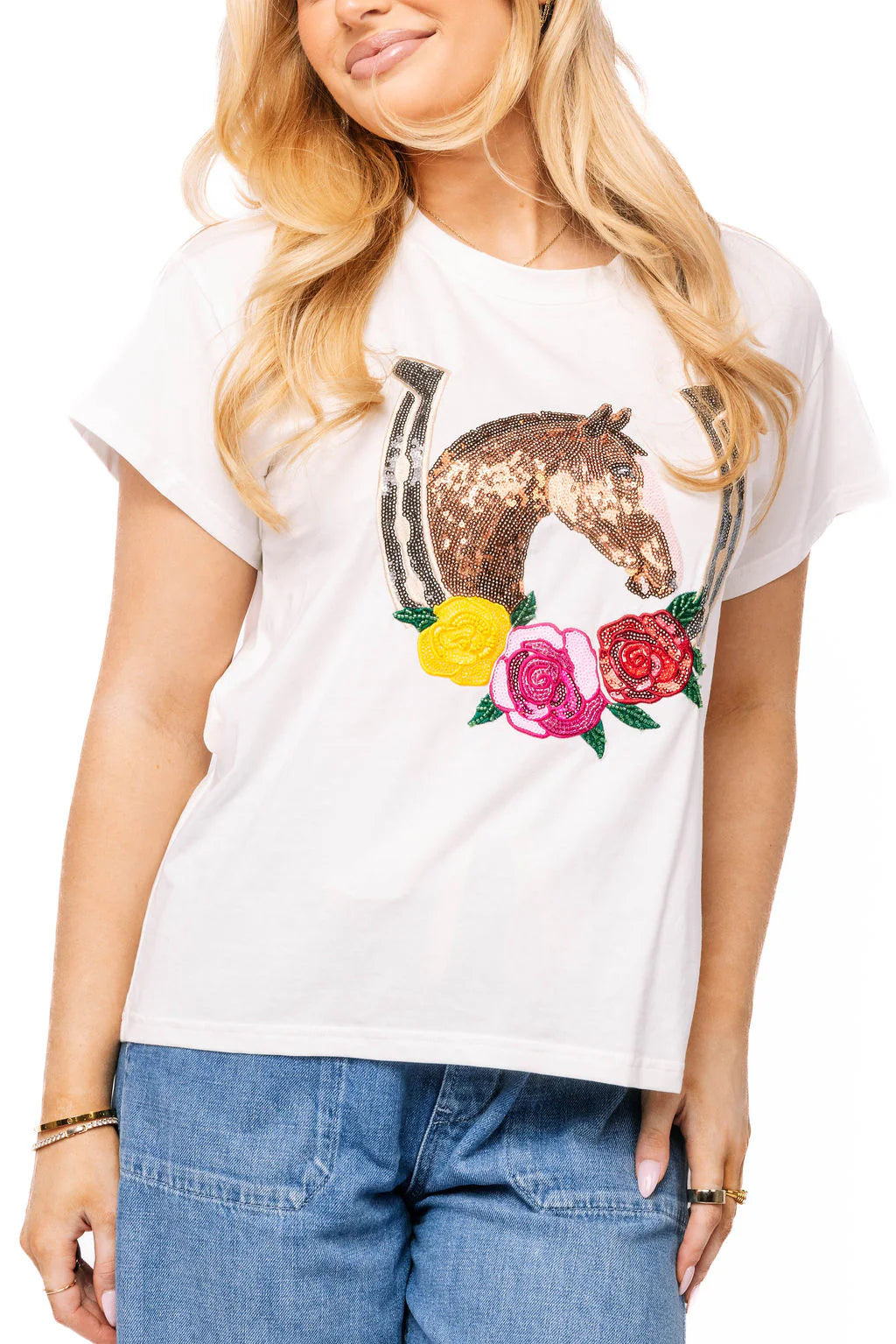 Horse & Rose Shoe Tee