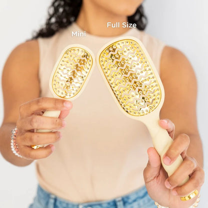 MINI VENTED HAIR BRUSH - TAN