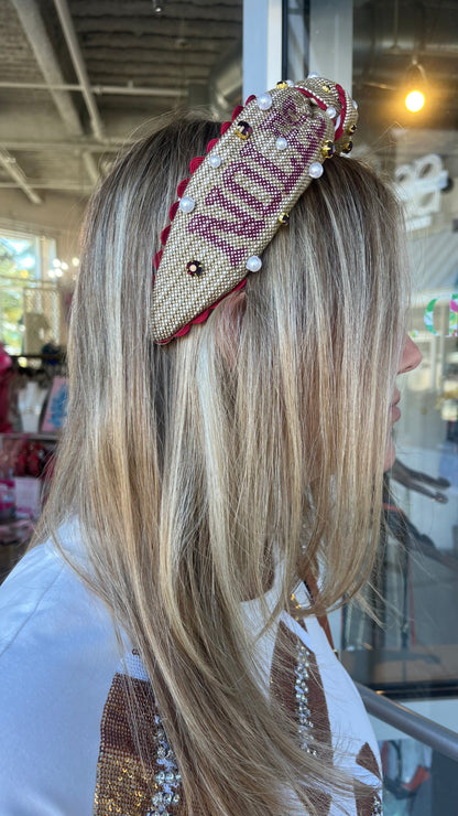 Adult Size Noles Cross Stitch Headband