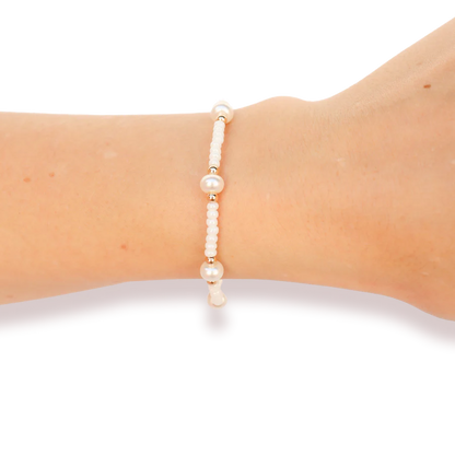 White Pearl Bracelet | Standard 6.75 inch