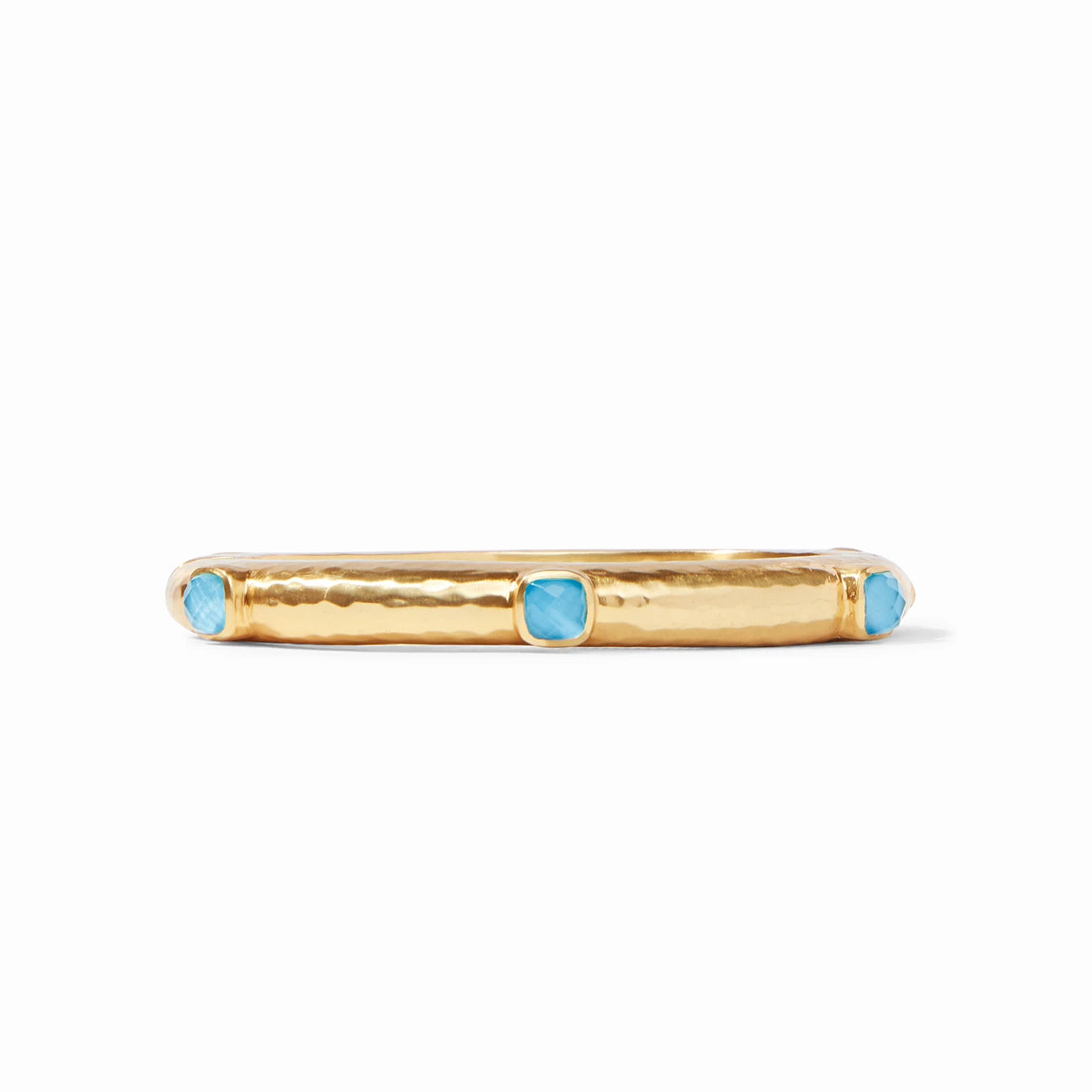 Catalina Hinge Bangle Gold Iridescent Pacific Blue - One Size