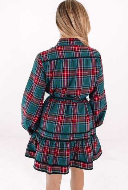 Zanna Long Sleeve Tie Dress