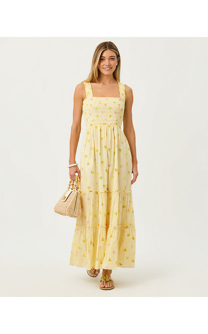 HADLY SMOCKED MAXI DRESS