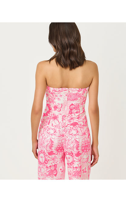 PARNI STRAPLESS CROPPED T