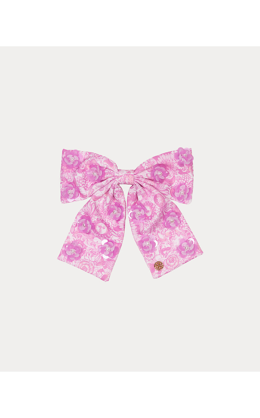 Embellished Bow Barrette, Fleur De Lilly