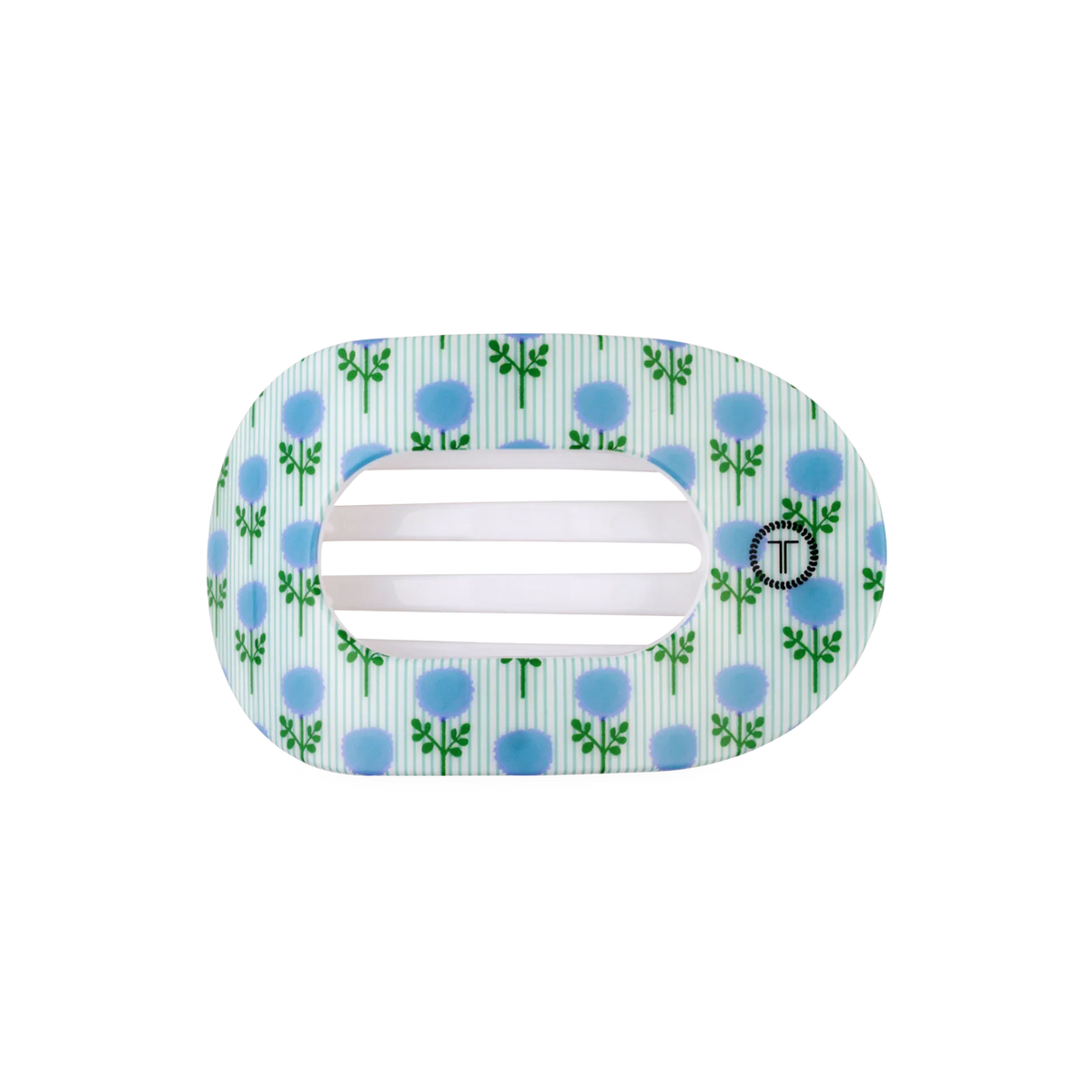 BLUE MARIGOLD LARGE FLAT ROUND HAIR CLIP