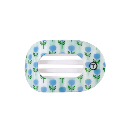 BLUE MARIGOLD LARGE FLAT ROUND HAIR CLIP