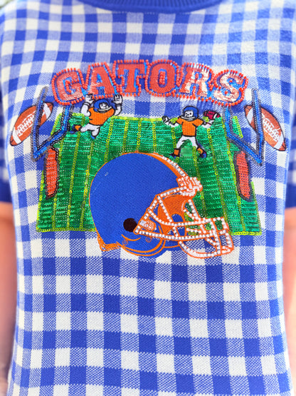Florida Gingham Sweater