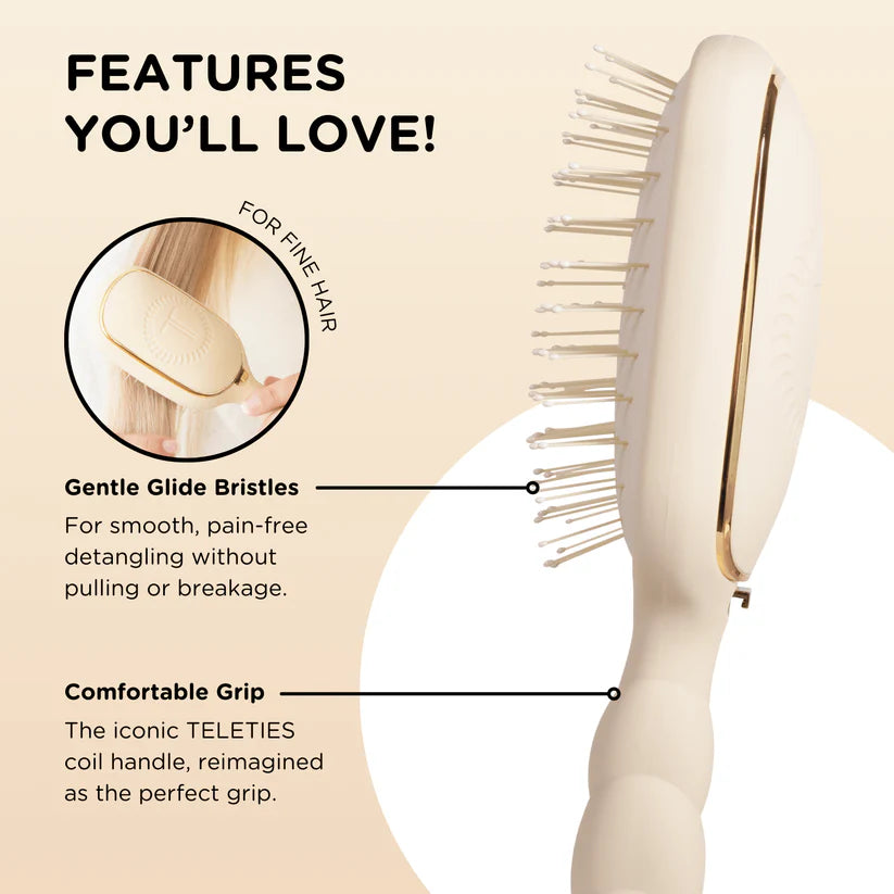 DETANGLER HAIR BRUSH FOR FINE HAIR - TAN