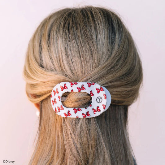 Flat Round Hair Clip - Medium - Minnie Mouse Loves Her Bows!
