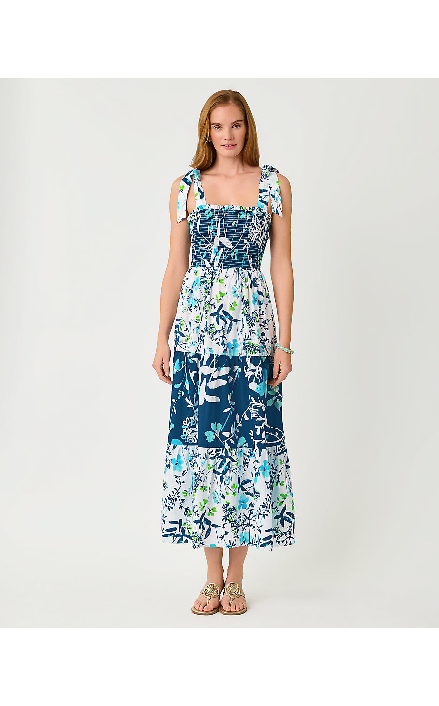 ATHYN SMOCKED MAXI DRESS