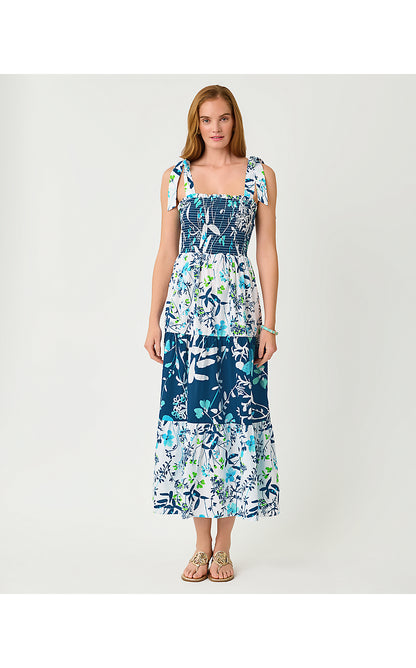 ATHYN SMOCKED MAXI DRESS