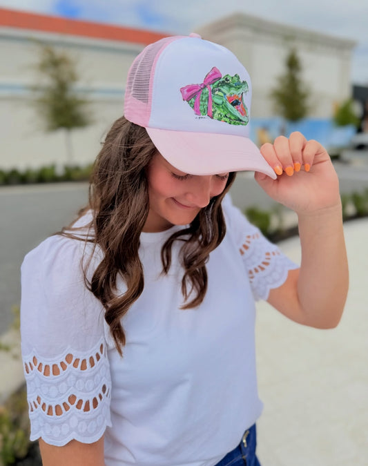 "Gator Girl" Hat Pink