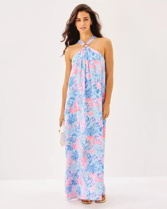 CLAIRABEL SILK MAXI DRESS