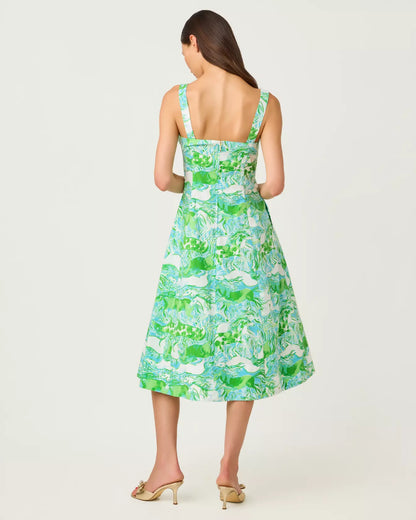 NELLY STRETCH MIDI DRESS