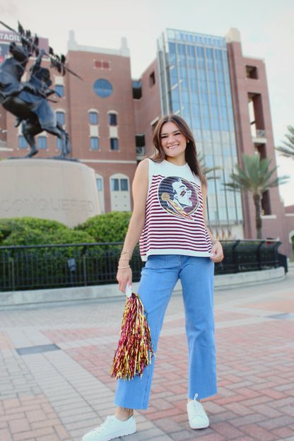 FSU Striped Knit Tank