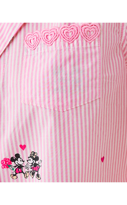 MARI PJ BUTTON-UP TOP