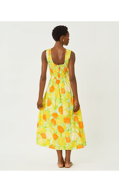 DAISEY SMOCKED MIDI DRESS