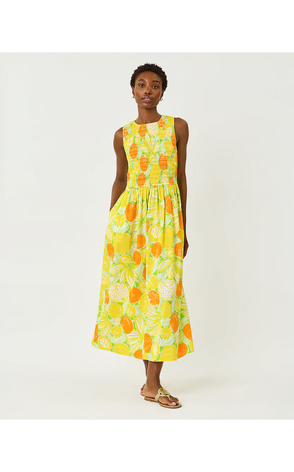 DAISEY SMOCKED MIDI DRESS