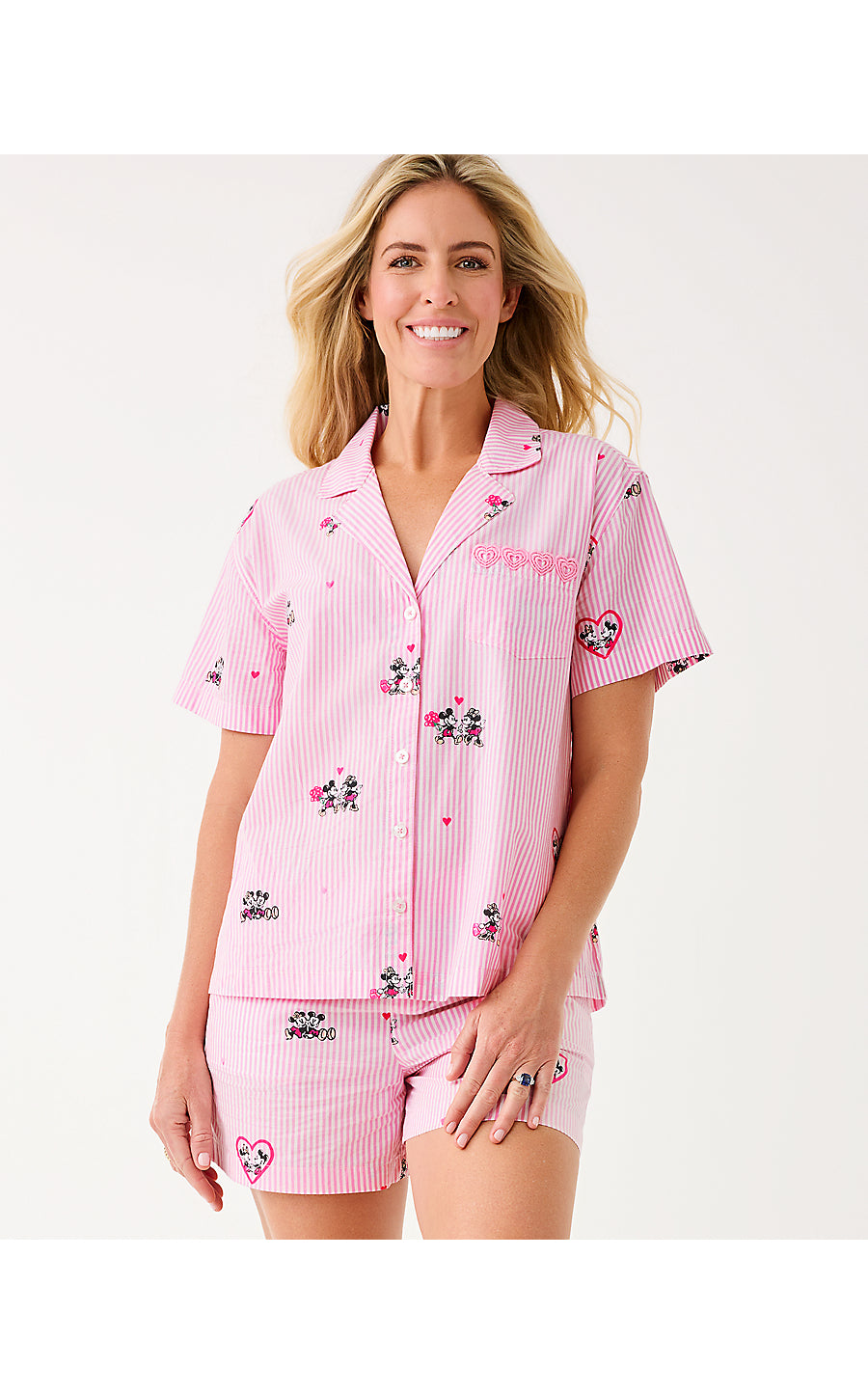 MARI PJ BUTTON-UP TOP