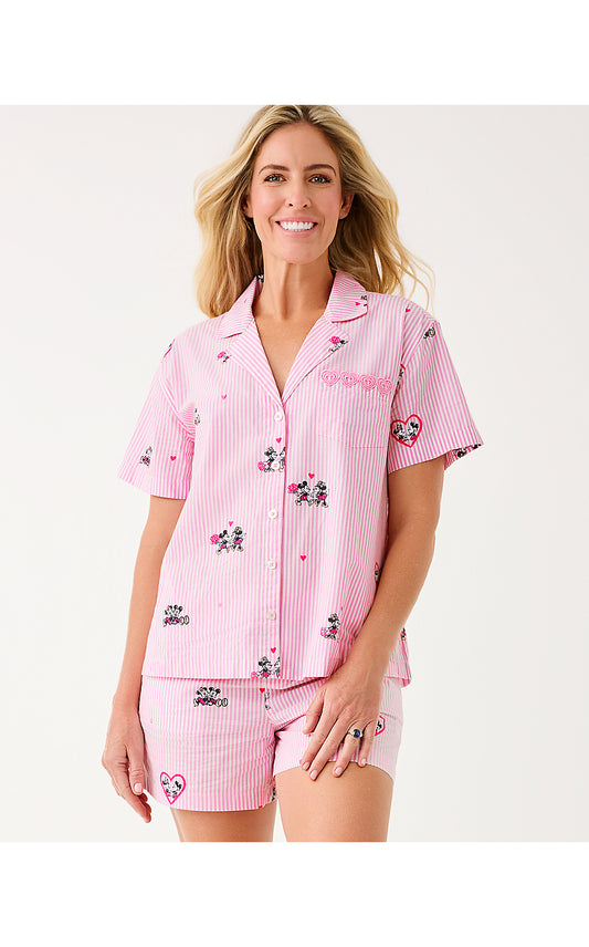 MARI PJ BUTTON-UP TOP