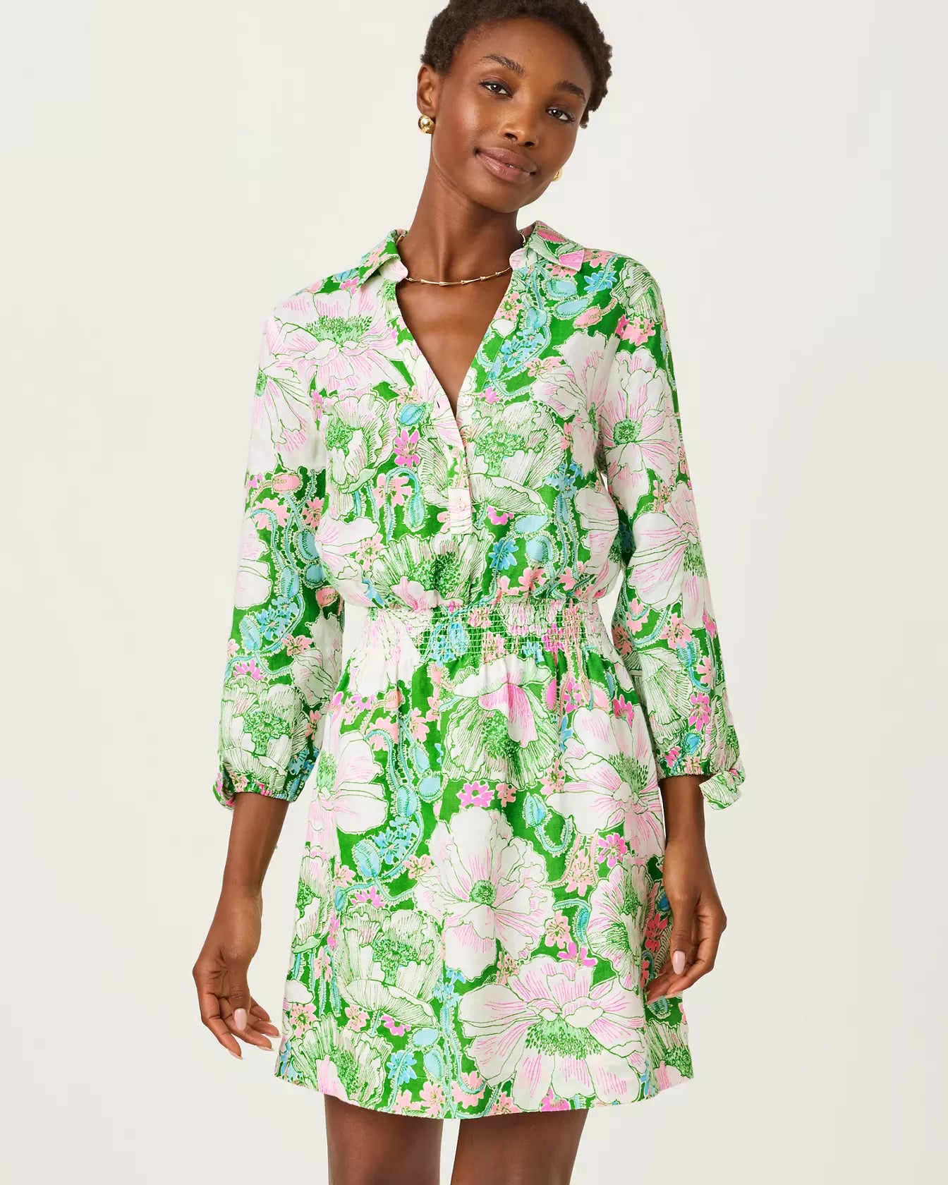 ABRALYNN LINEN SHIRTDRESS